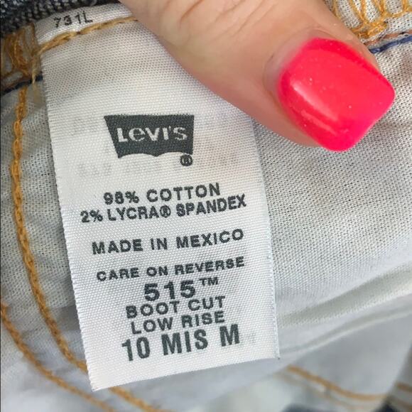 Levi's Nouveau Boot Cut Stretch 515 Dark Jeans 10 - Picture 4 of 6